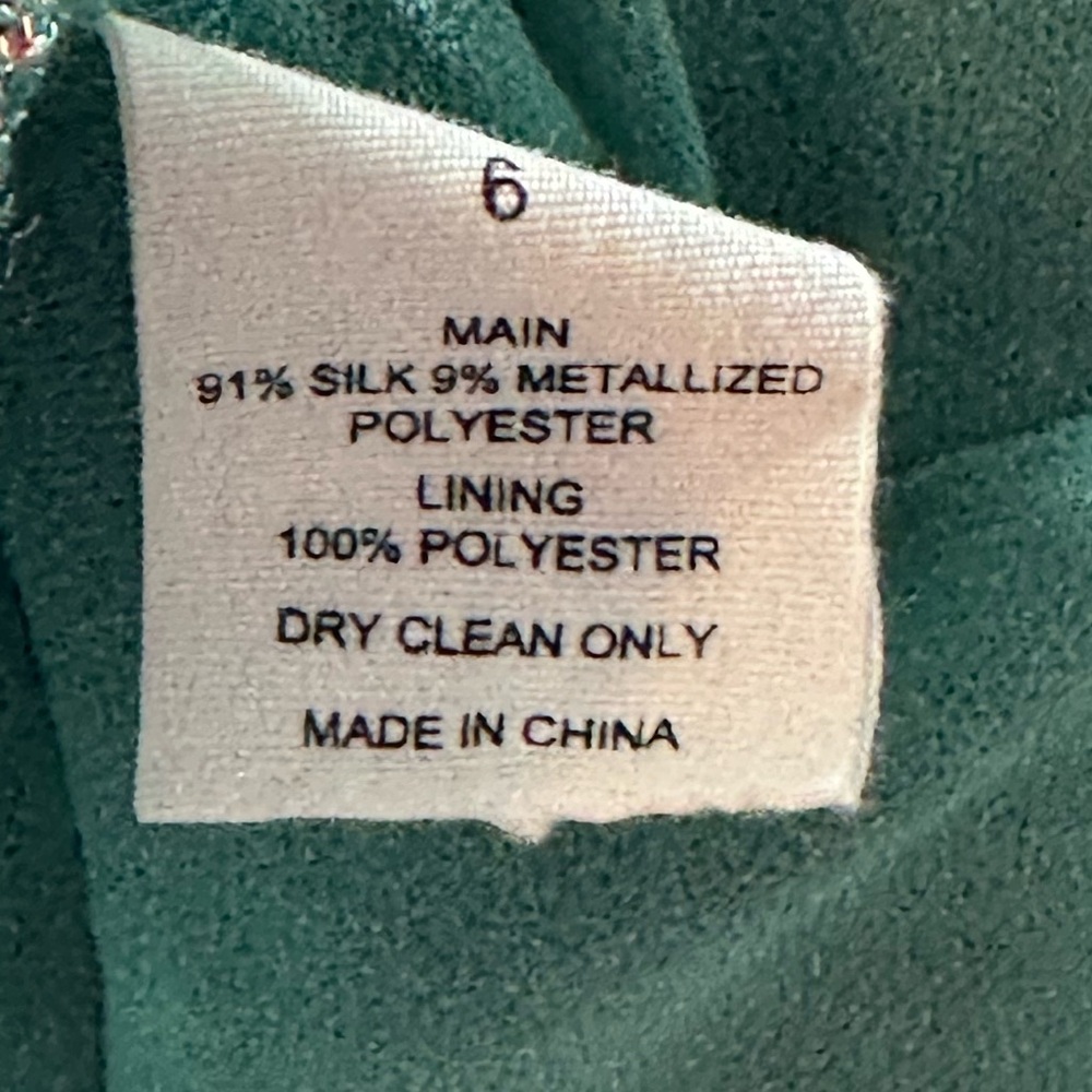 Ulla Johnson Audette Tiered Floral Silk Chiffon Dress Aqua Multi Size 6 - Picture 8 of 9